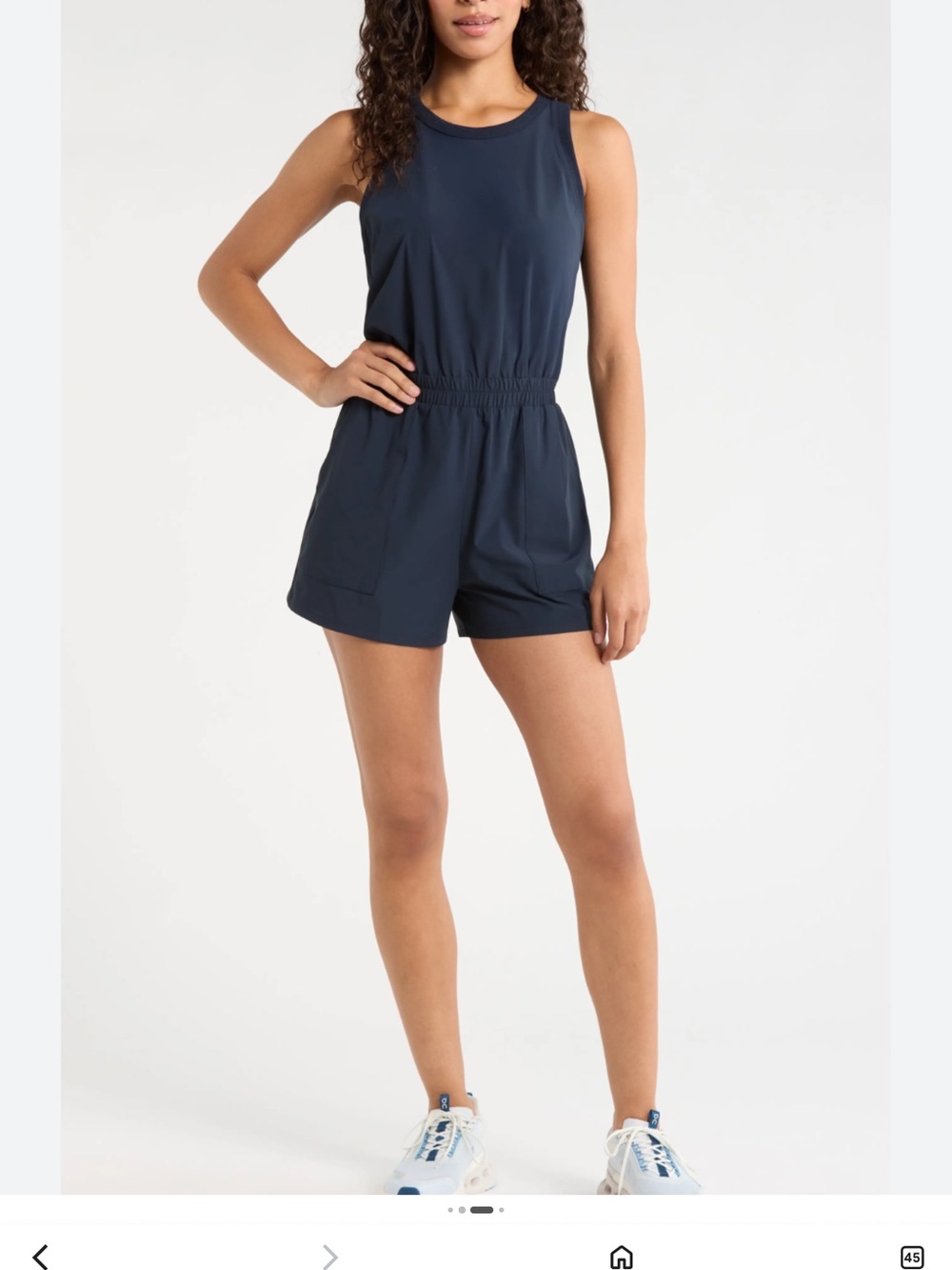 All in Motion Black Sleeveless Romper Elastic Waist NWOT XS Beach summer